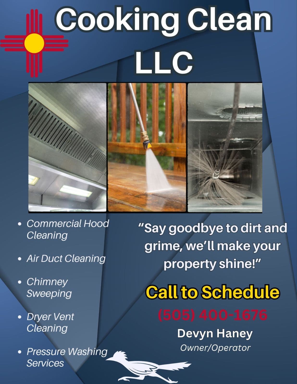 Cooking Clean Kitchen Exhaust Services & Pressure Washing Announcement